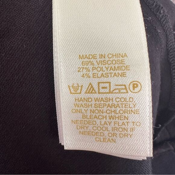 Kate Spade Daria Cap Sleeve Black Dress Women’s 4 White Trim A Line Ponte Knit - Picture 6 of 11